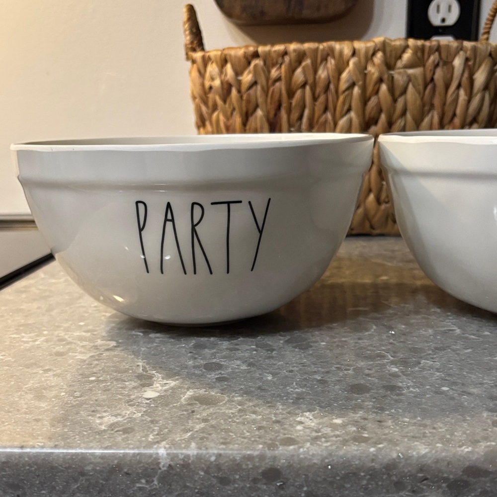 Rae Dunn White Melamine bowl set of 3